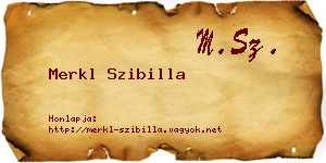 Merkl Szibilla névjegykártya